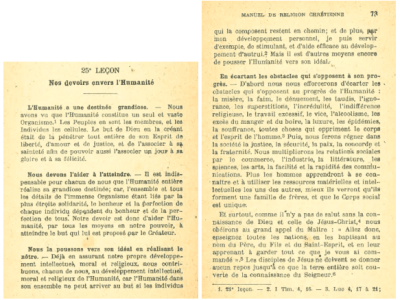 Citations du Manuel de religion chrétienne de Philémon&nbsp;Vincent